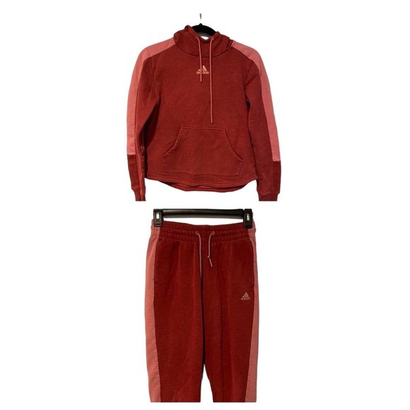 SWEAT SUIT SET Adidas Pink and red track suit size XS - Picture 1 of 16